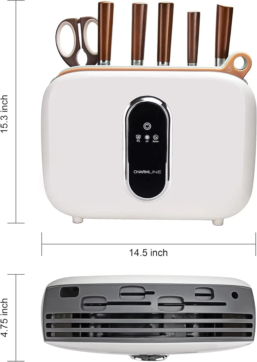 Smart Cutting Board and Knife Set with Holder, Double Cleaning and Drying Function, Space Saving Smart Home Gadgets