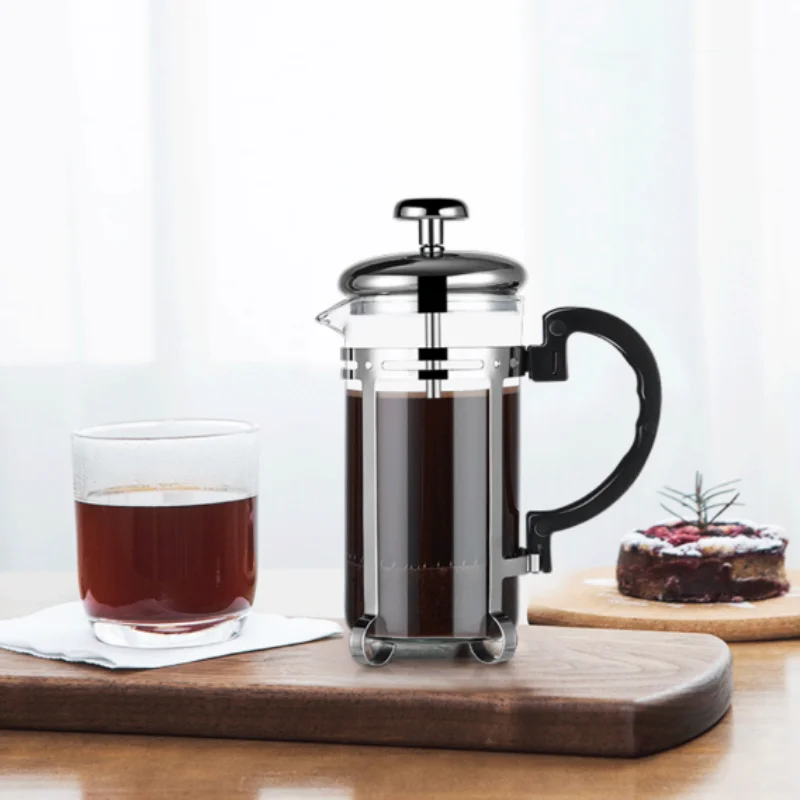 Retro Bean Grinding Machine French Press Set Hand-cranked Coffee Grinder Household Coffee Pot Gift Box