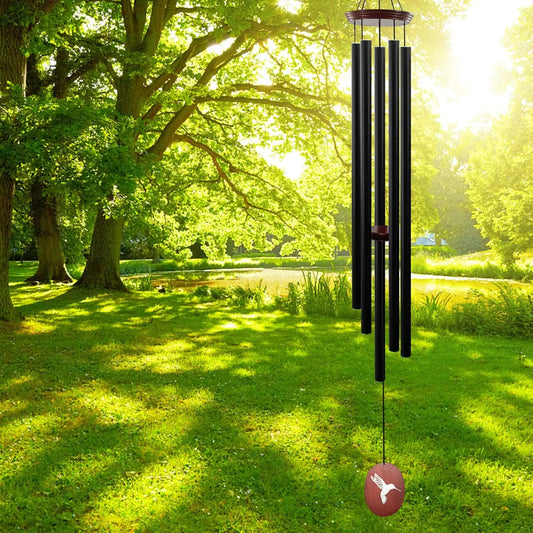 60" Wind Chimes Outdoor, WindChimes Large Wind Chimes for Outside Deep Tone with 5 Tuned Tubes and S Hook