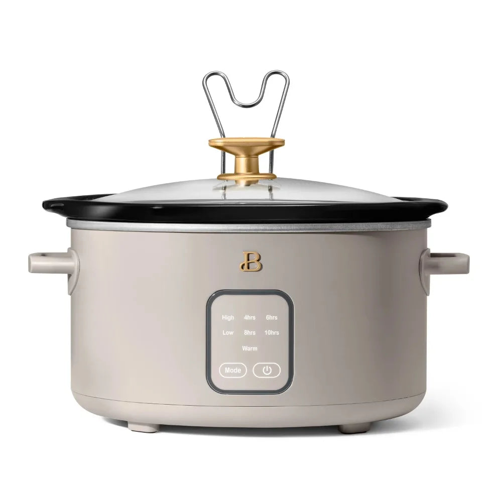7 Colors 2025 New Beautiful 4Qt Slow Cooker with Touch-Activated Display, White Icing By Drew Barrymore