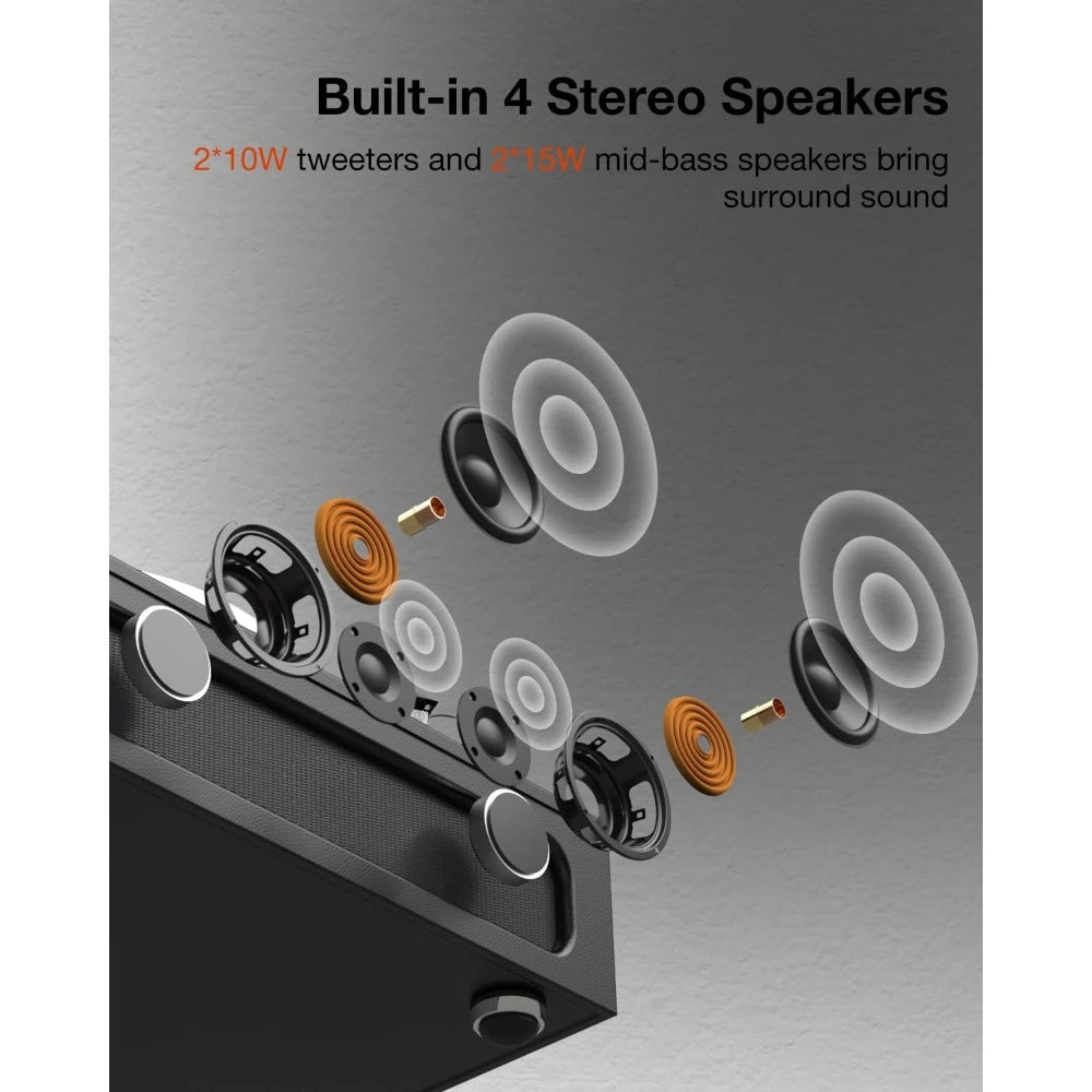 High-Fidelity Vinyl Record Player Built-in 4 Stereo Speakers Belt Drive MM Cartridge ATN-3600L Stylus 33/45 RPM BT Wireless