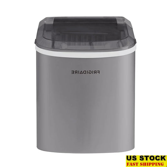 Compact Ice Maker 26 lbs Countertop Machine 1000W Instant Bullet Ice Production Kitchen Appliance EFIC118-SILVER-KL