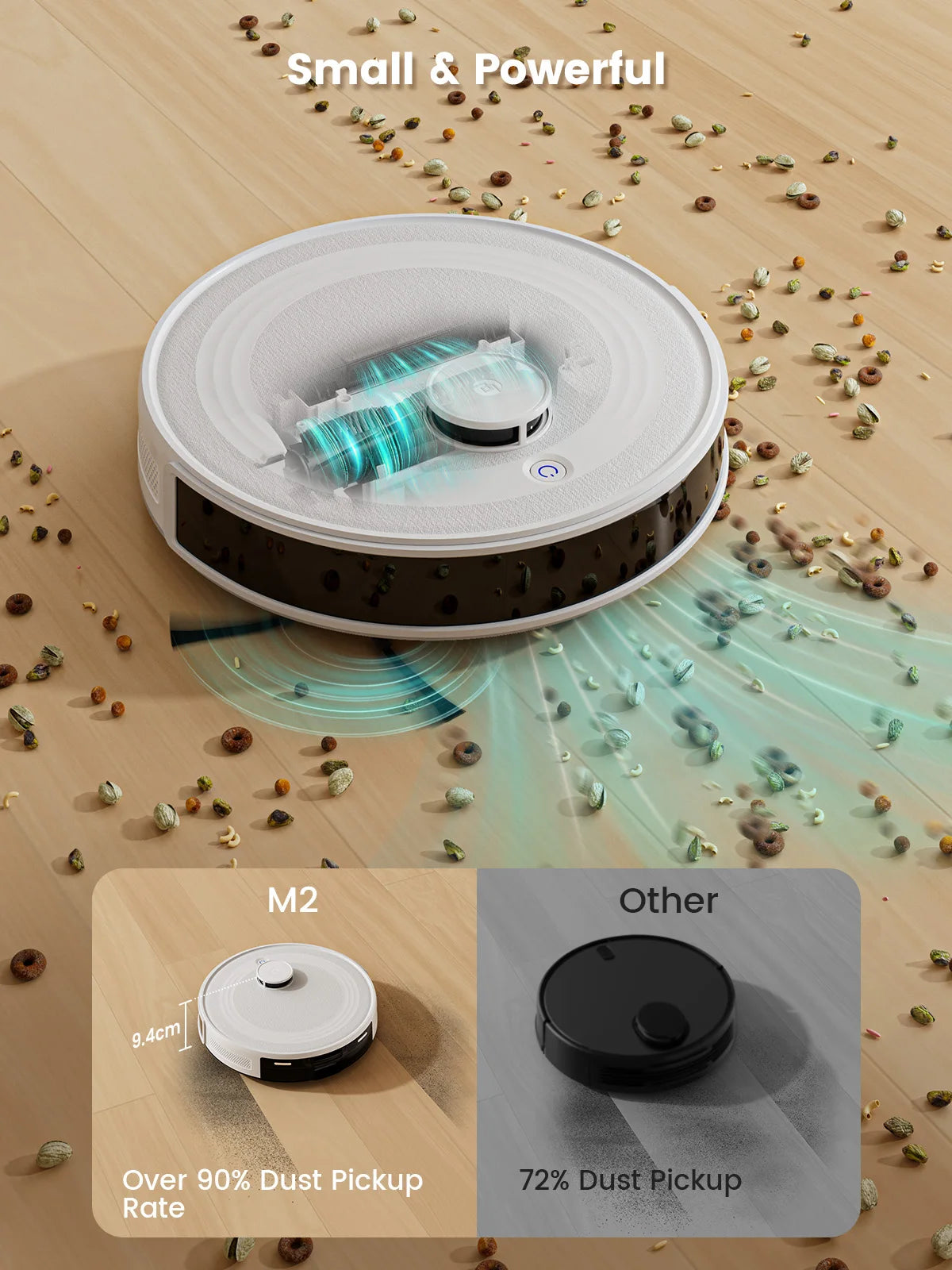 LEFANT M2 Robot Vacuum Cleaner, Laser Navigation dToF, 5500Pa, Anti-Tangle, Selected Area Cleaning, Ideal for Pet Hair, Carpets