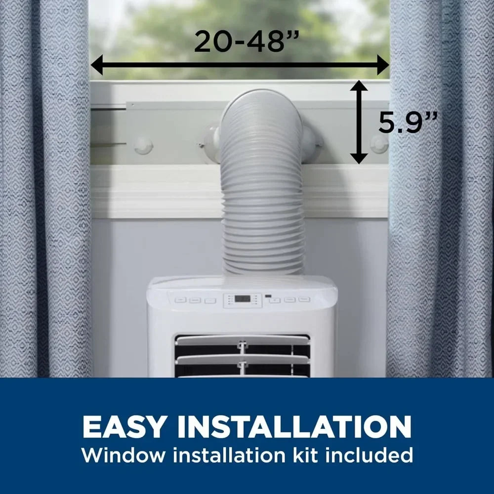 Portable Air Conditioner for Small Rooms up to 150 sq ft., 3-in-1 with Dehumidify, Fan and Auto Evaporation, Includ
