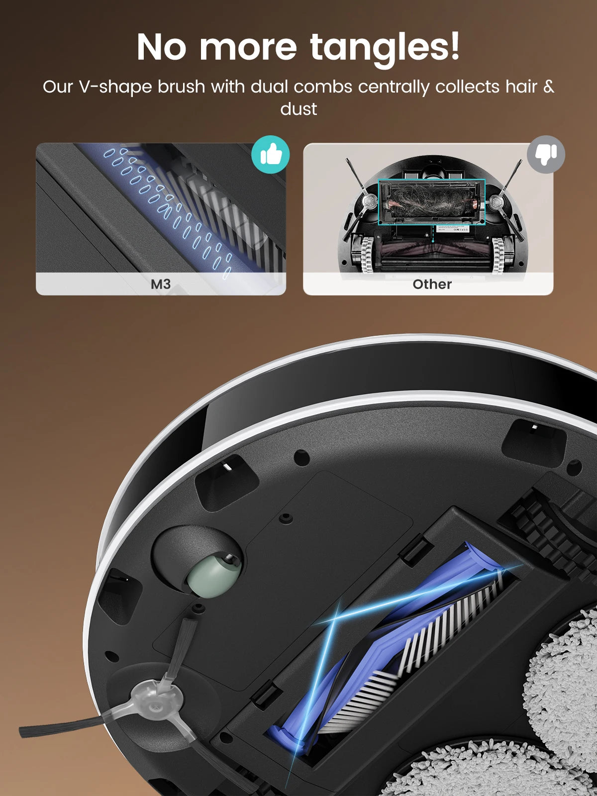 LEFANT M3 Robot Vacuum Cleaner, All-in-one Base Station, Suction 12,000 Pa,DToF Navigation, PSD Obstacle Avoidance Technology
