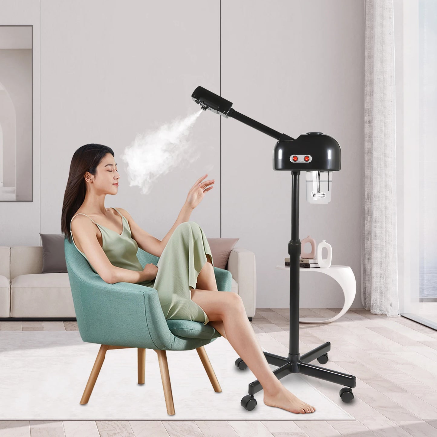 750ML Professional Facial Steamer, Adjustable Skin Care Equipment, Nano Atomization Steamer for Salon Beauty and Spa Shop