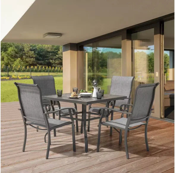 Outdoor Patio Dining Set，Perfect for having dinner or party with your closest family and friends plus yourself.