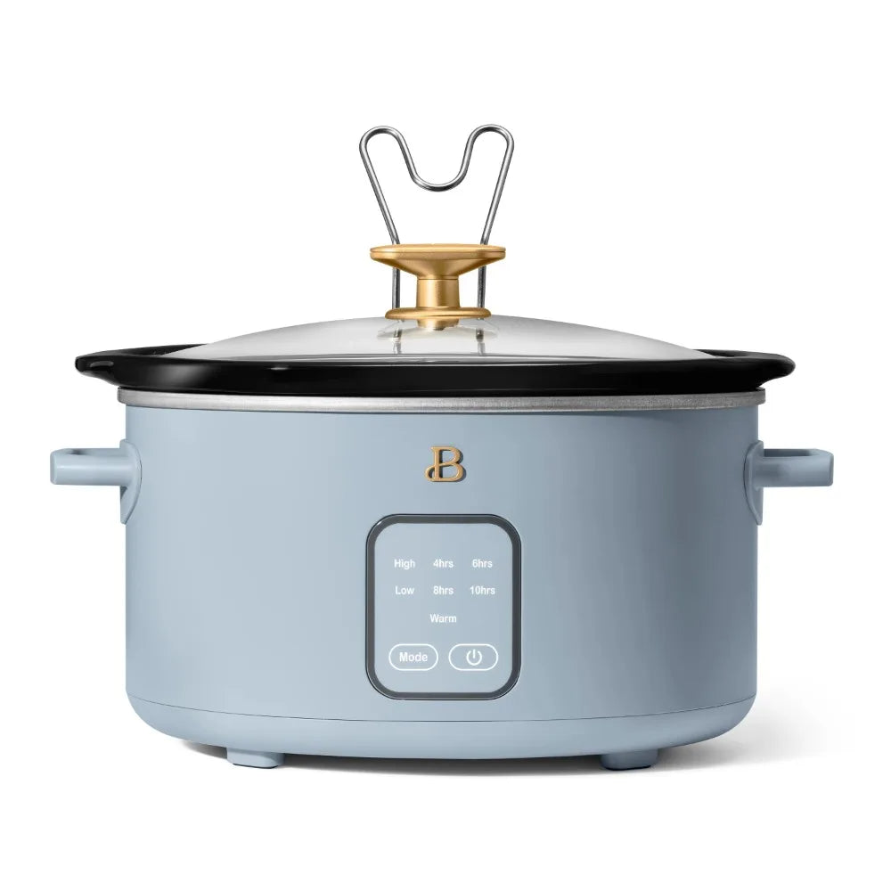 7 Colors 2025 New Beautiful 4Qt Slow Cooker with Touch-Activated Display, White Icing By Drew Barrymore