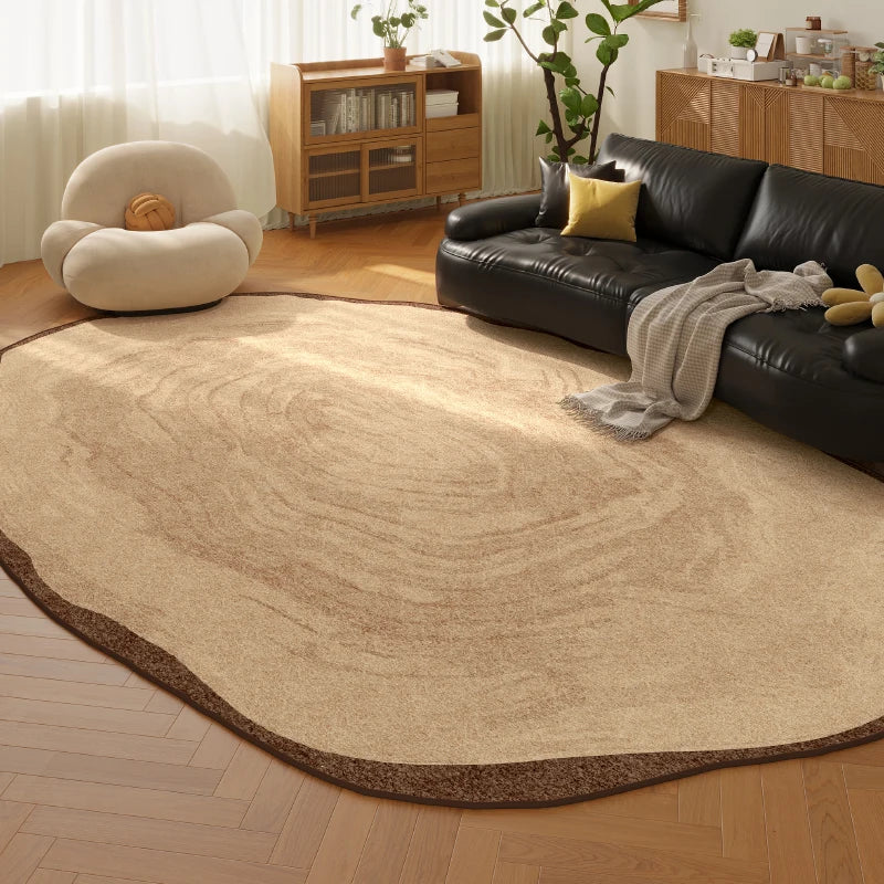 Irregular Shapes Rugs for Bedroom Light Luxury Living Room Decoration Carpet Thick Anti-slip Lounge Mat Fluffy Plush Bedside Rug