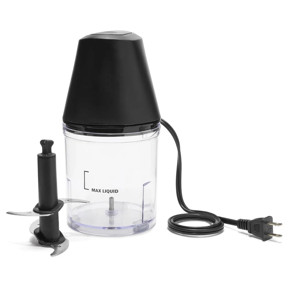 3 Cup Electric Chopper One Touch Operation Stainless Steel Blades Compact Kitchen Food Processor Easy Clean Portable Meal Prep