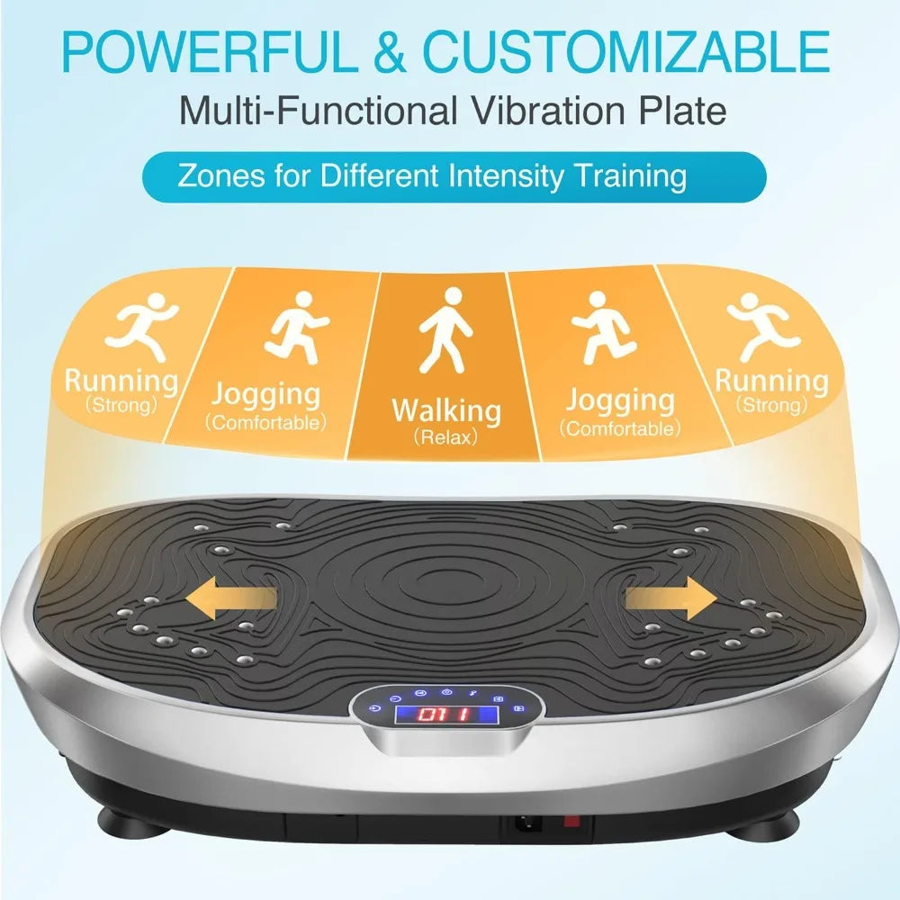 Vibration Plate Exercise Machine Whole Body Workout Power Vibrate Fitness Platform Vibrating Machine Exercise Board for Weight