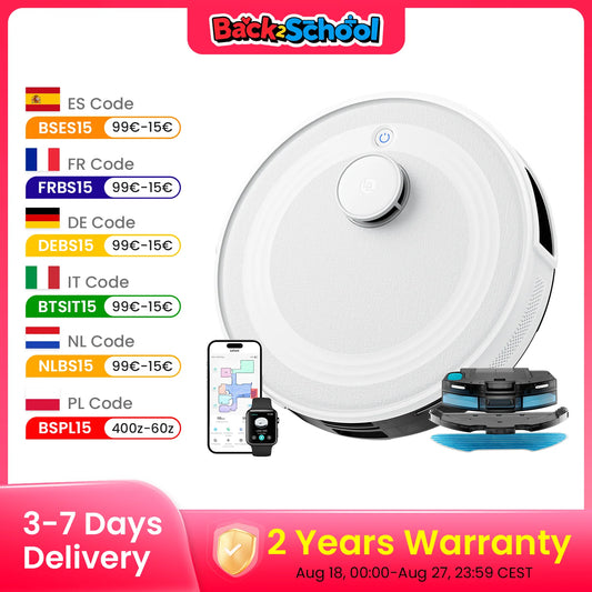 LEFANT M2 Robot Vacuum Cleaner, Laser Navigation dToF, 5500Pa, Anti-Tangle, Selected Area Cleaning, Ideal for Pet Hair, Carpets