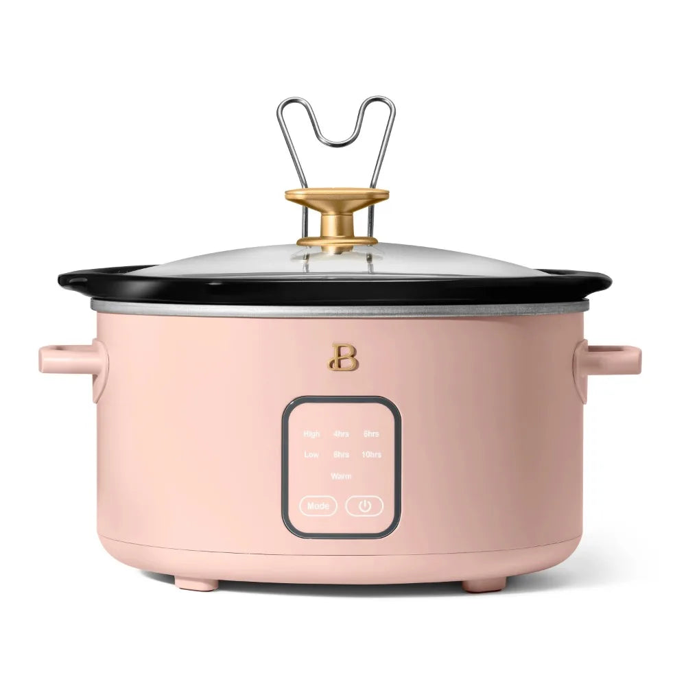 7 Colors 2025 New Beautiful 4Qt Slow Cooker with Touch-Activated Display, White Icing By Drew Barrymore