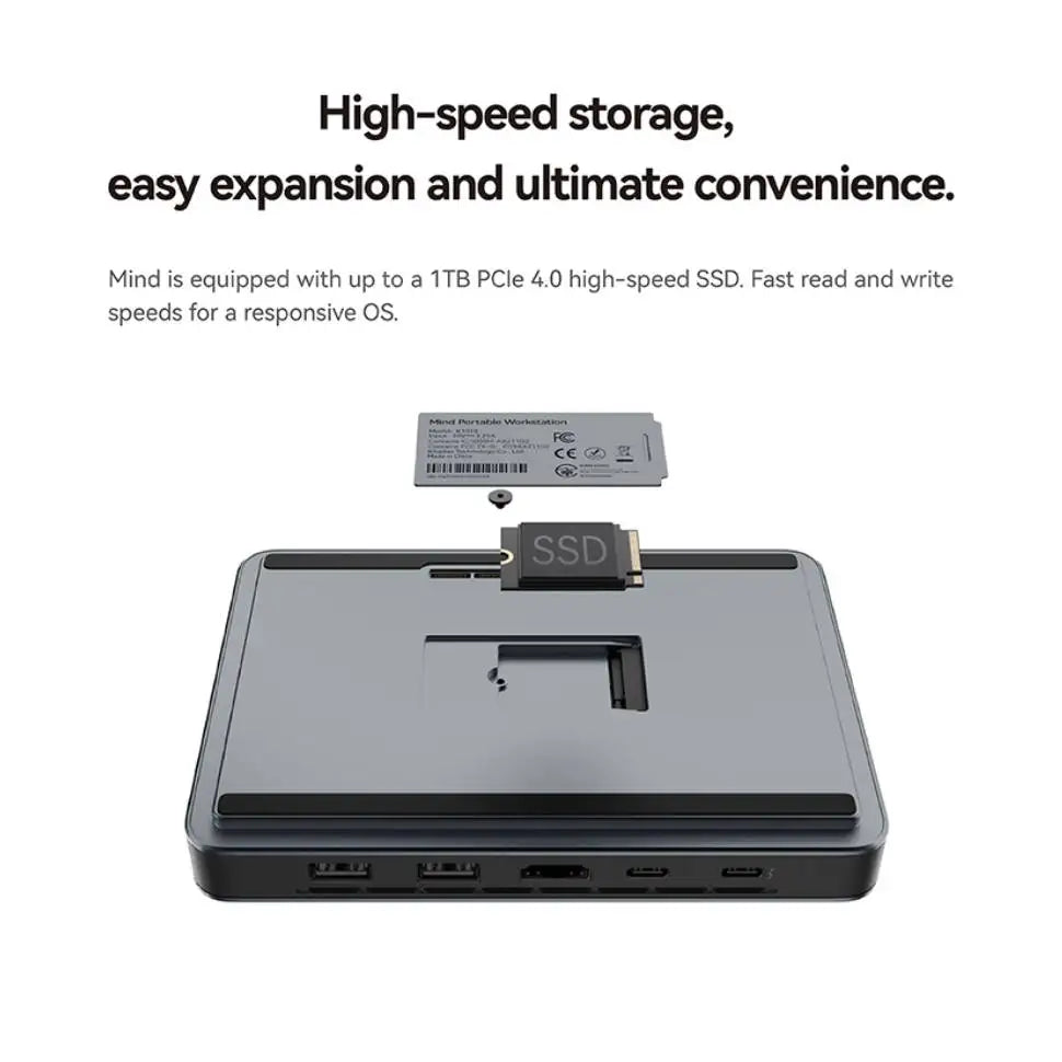 Khadas Mind 2/2s AI PC Mini Gaming PC Intel Core Ultra 7 155H 16C/22T Intel Arc GPU 64GBRAM 2TB SSD,Thunderbolt 4,Triple Display