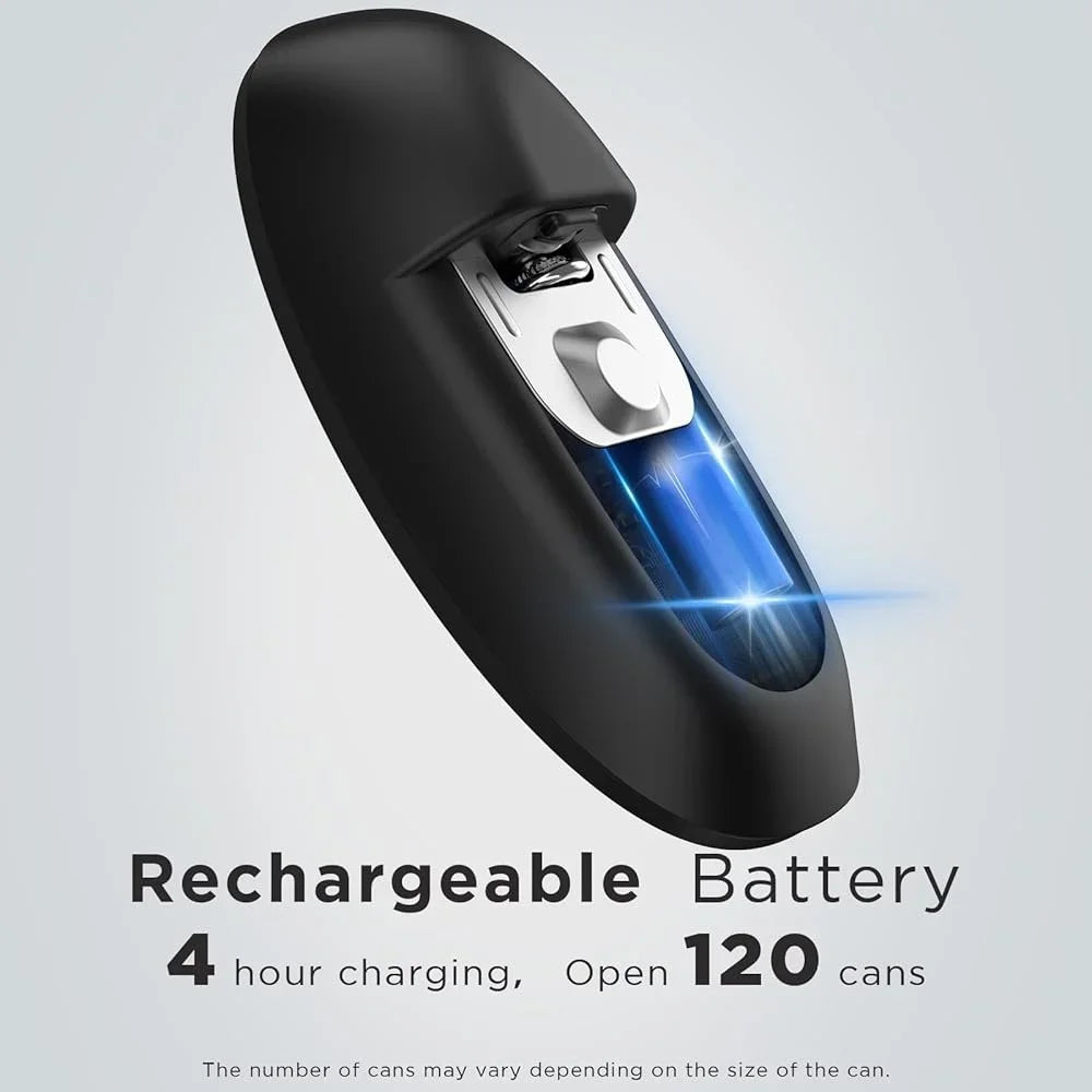 Rechargeable Electric Can Opener Auto Stop Hands Free Magnetic Lid Lifter Ergonomic Safe Smooth Edge Kitchen Tool Seniors