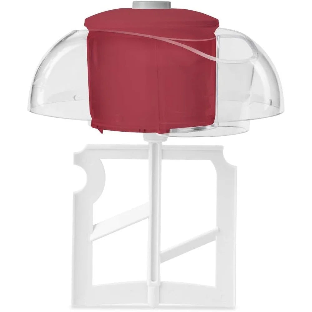 Automatic Ice Cream Maker 1.5 Quart Fully Automatic Frozen Yogurt Machine Large Ingredient Spout Kitchen Appliance Red